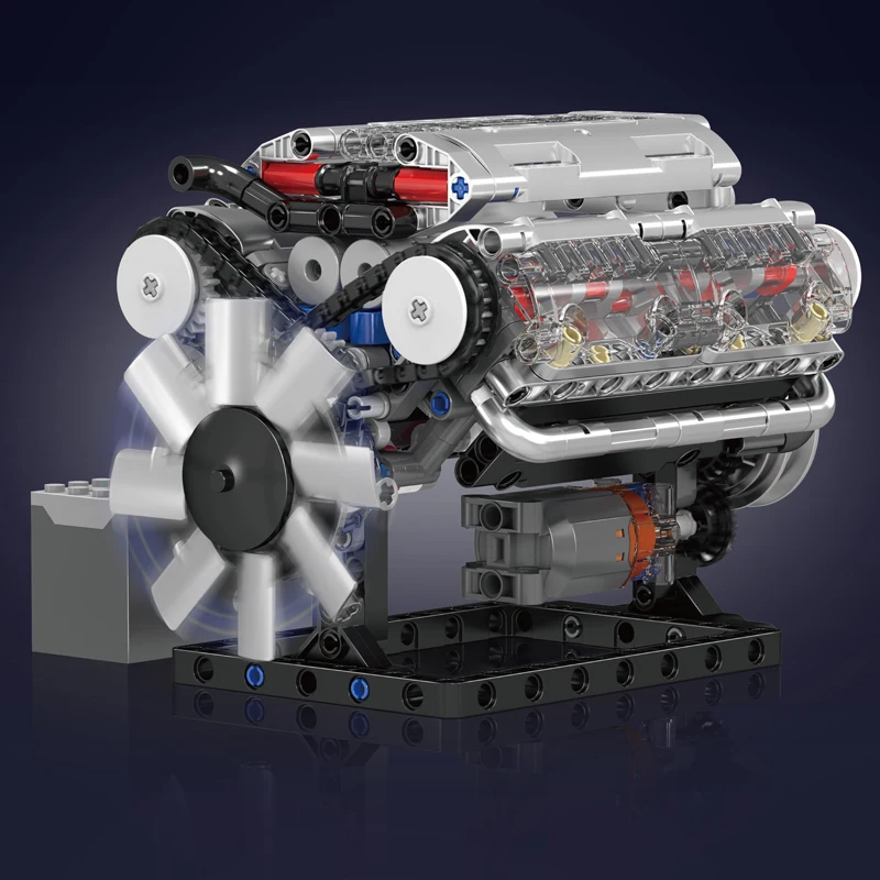 Mould King 10088 Motorised V8 Engine Building Set - 535 pcs - Image 2