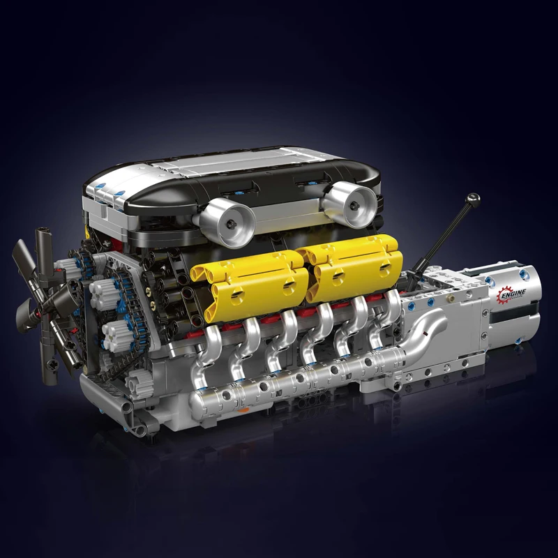 Mould King 10202 Motorised Lambo V12 Engine & Gearbox Building Set - 1,260 Pcs - Image 3