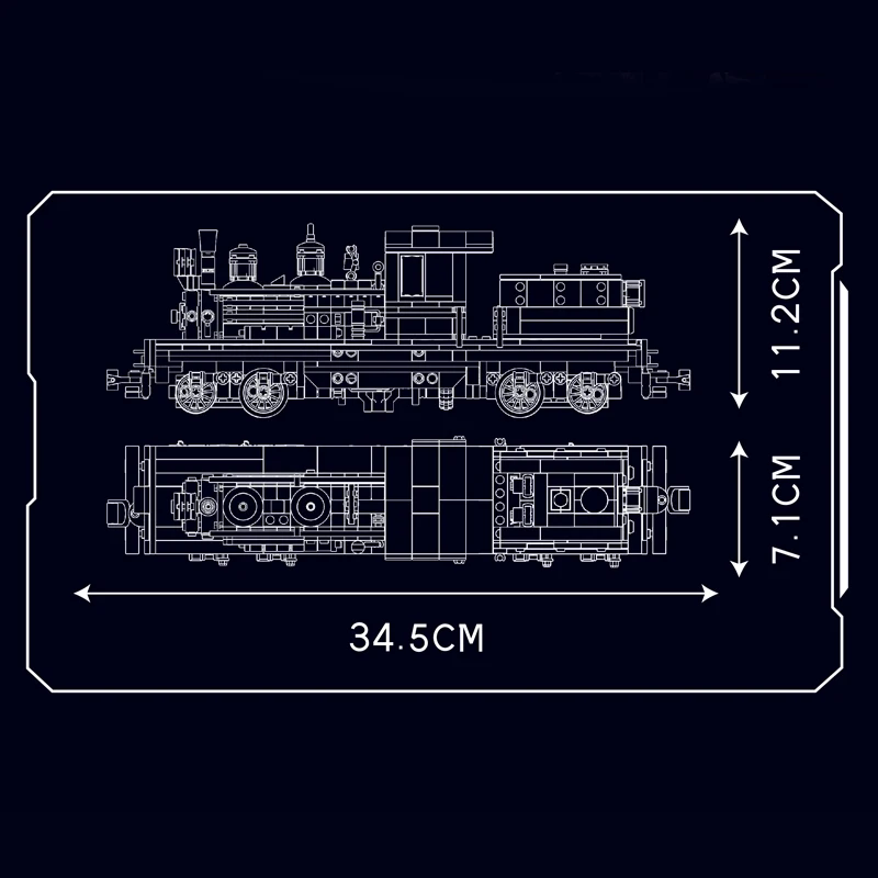 Mould King 12032 Shay-type Steam Locomotive Building Set - 880 Pcs - Image 6