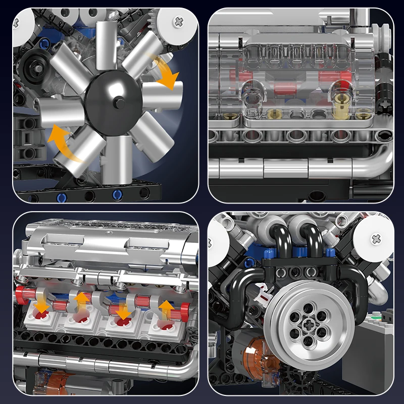 Mould King 10088 Motorised V8 Engine Building Set - 535 pcs - Image 5
