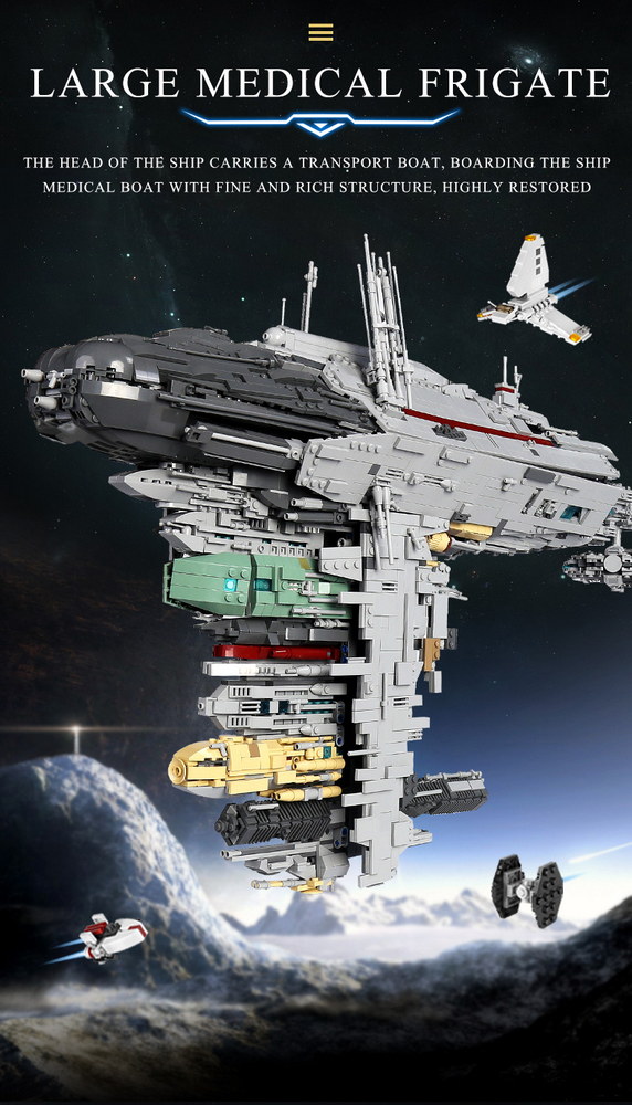 Mould King 21001 UCS Nebulon Model B Medical Frigate - 6388 PCS - Image 6