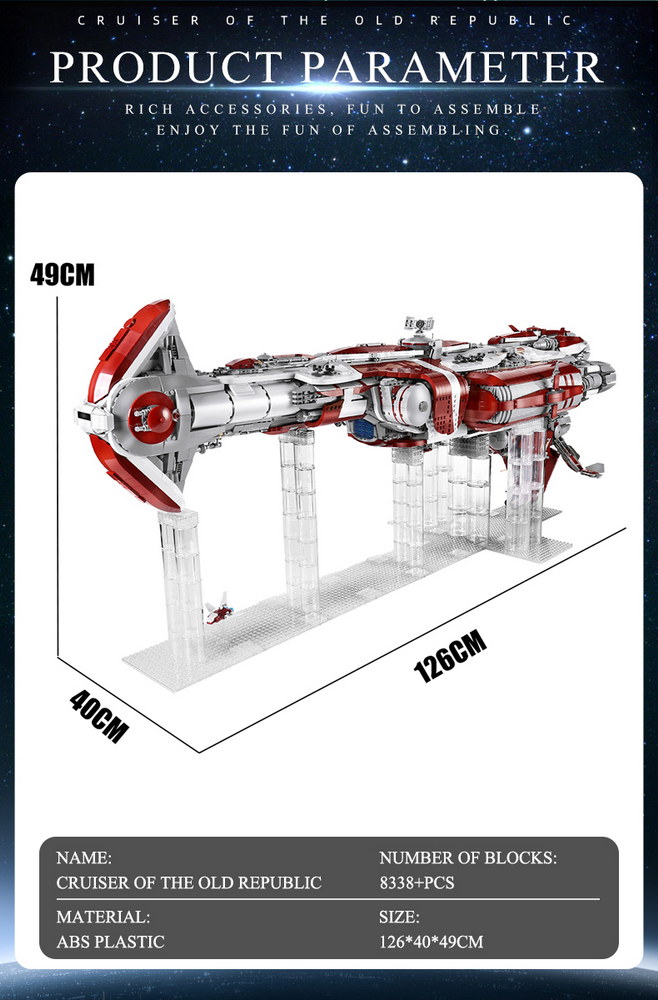 Mould King 21002 Star Plan Old Republic Escort Cruiser - 8338 PCS - Image 11