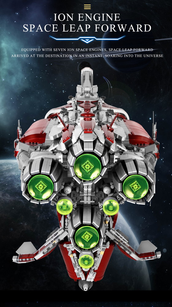 Mould King 21002 Star Plan Old Republic Escort Cruiser - 8338 PCS - Image 7