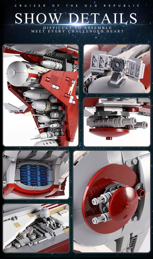 Mould King 21002 Star Plan Old Republic Escort Cruiser - 8338 PCS - Image 8