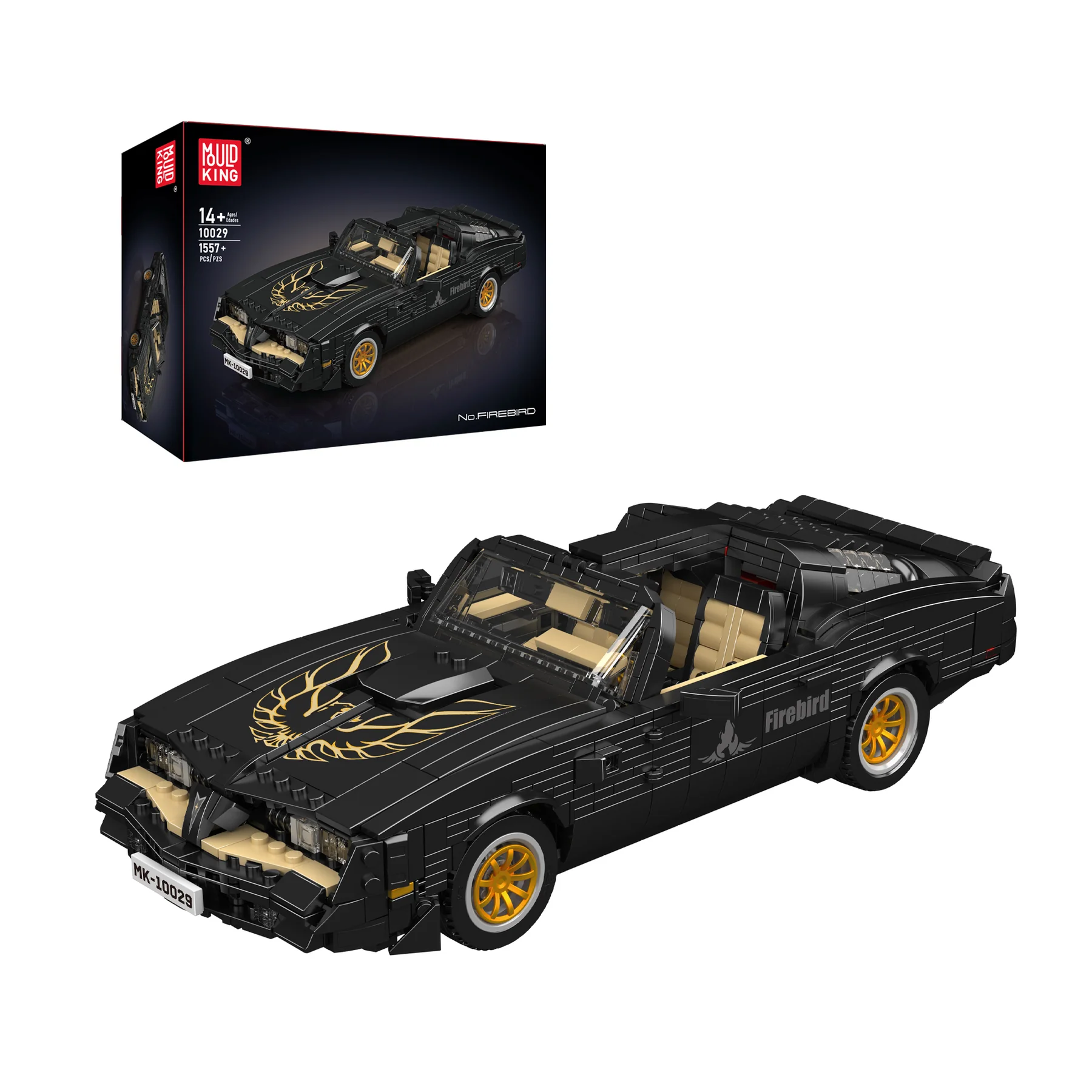 Mould King 10029 1:16 Scale 70s Convertible Muscle Car Building Set - 1,557 Pcs