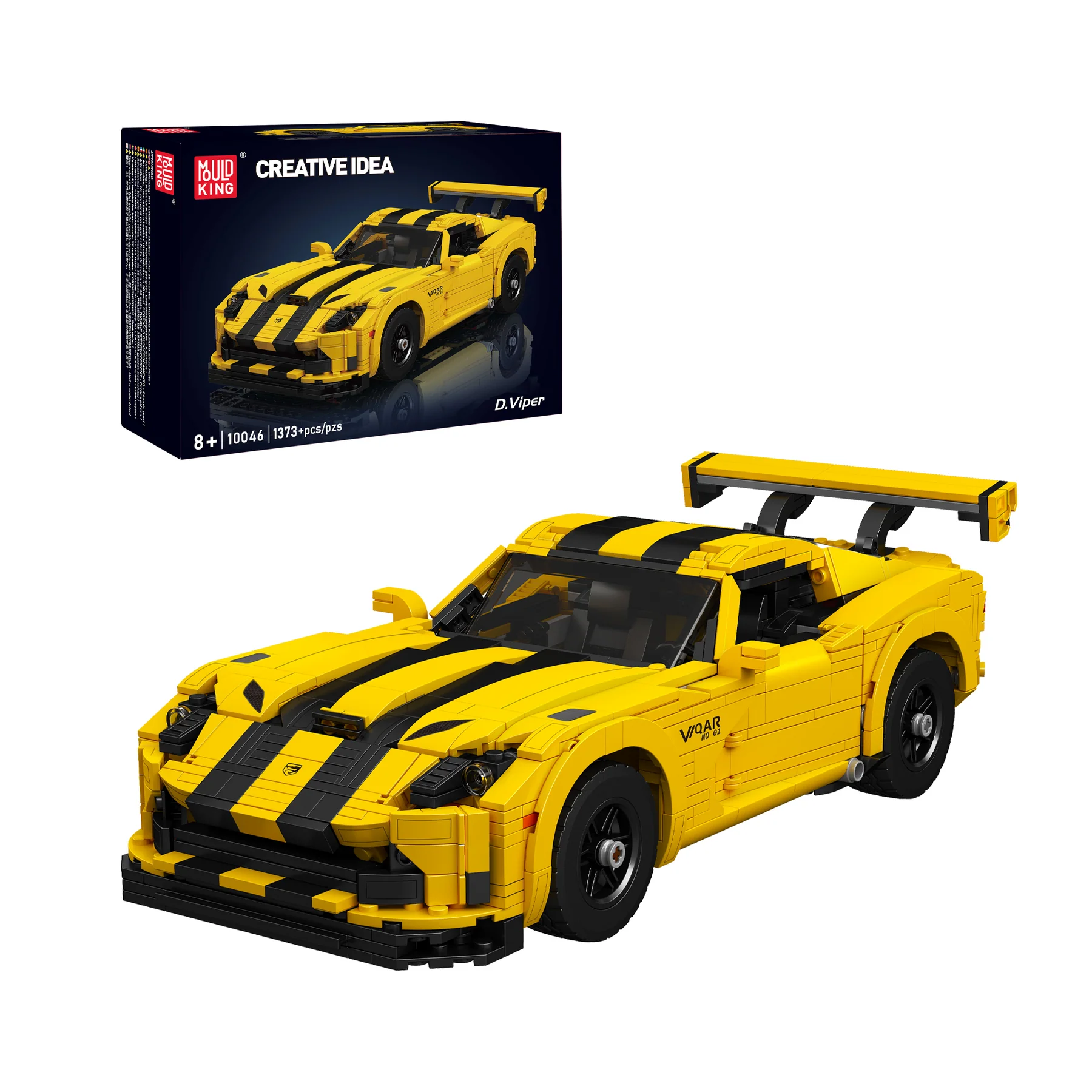 Mould King 10046S D. Viper Sports Car Building Set - 1,373 Pcs