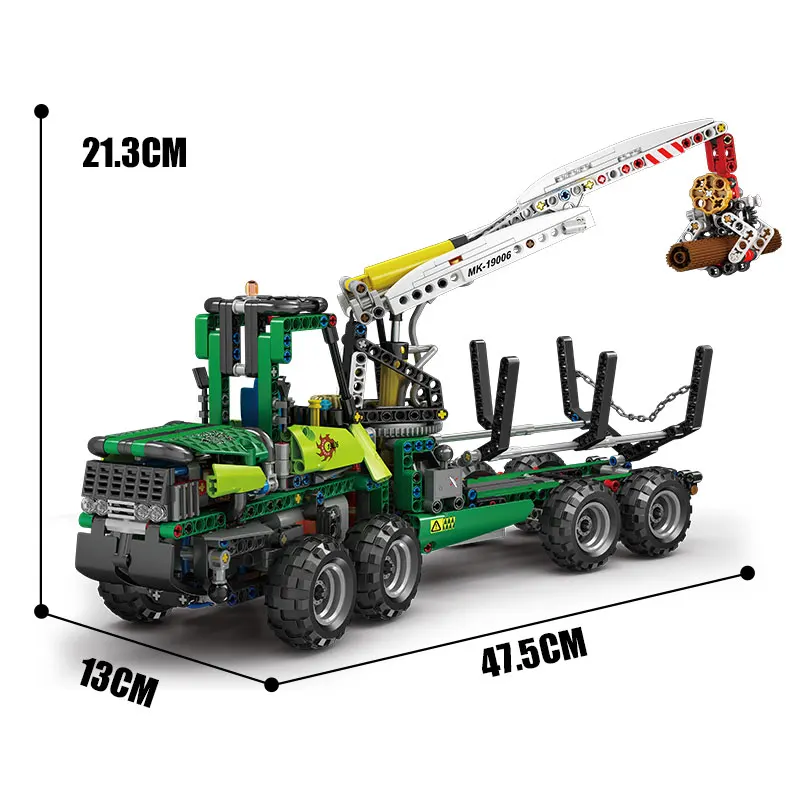 Mould King 19006 Pneumatic Logging Truck Building Set - 938 Pcs - Image 6