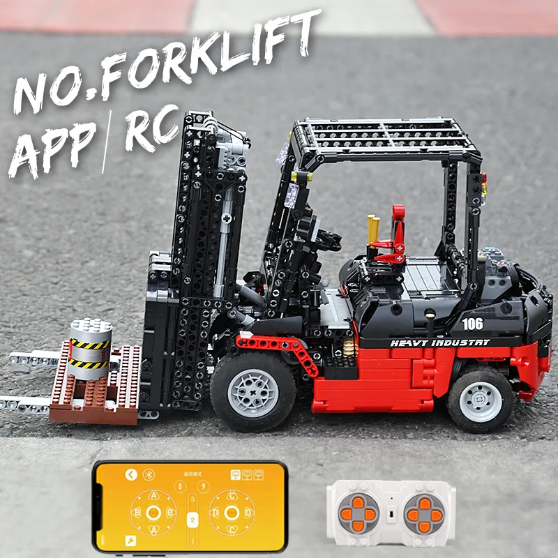 Mould King 13106S Remote Control Forklift Building Toy Set - 1,743 PCS - Image 2