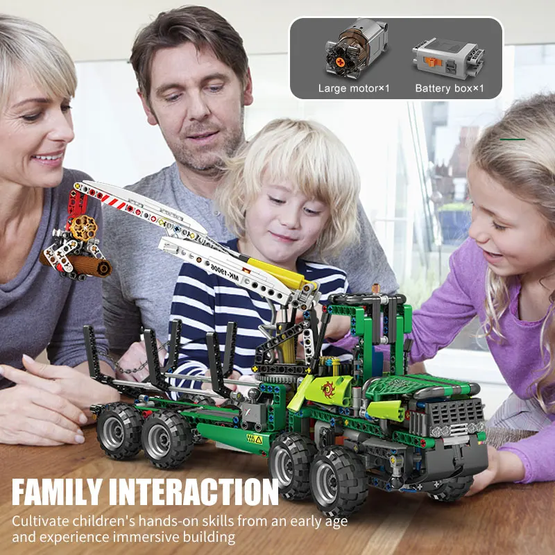 Mould King 19006 Pneumatic Logging Truck Building Set - 938 Pcs - Image 5