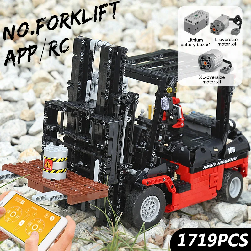 Mould King 13106S Remote Control Forklift Building Toy Set - 1,743 PCS - Image 3