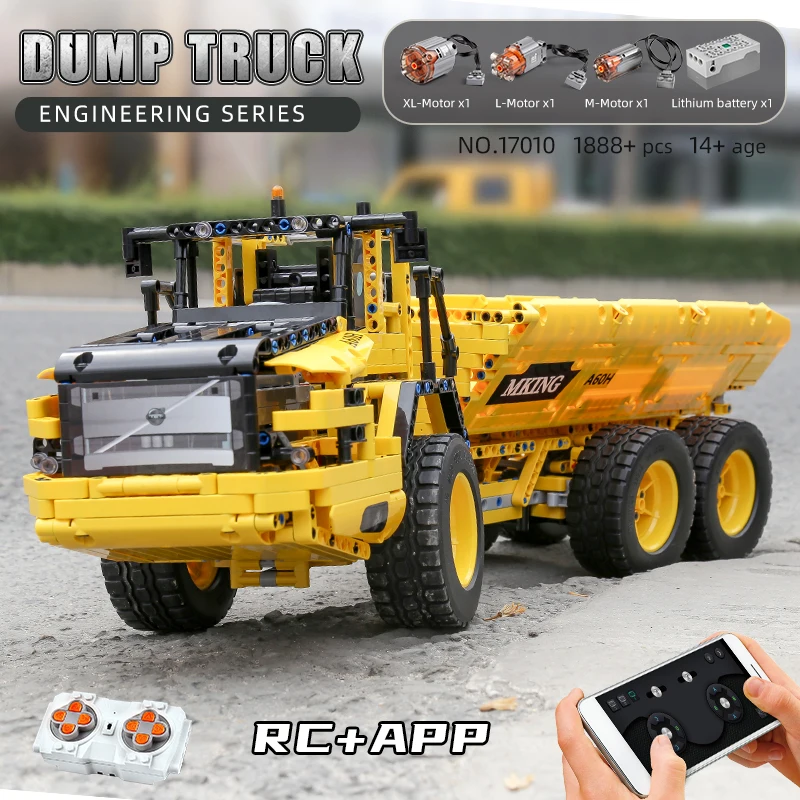 MOULD KING 17010S Remote Control Dump Truck Building Toy Set - 1,930 PCS - Image 4