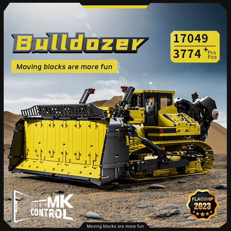 MOULD KING 17049 Liebherr PR766 Remote Controlled Bulldozer Building Set - 3,568 PCS - Image 3