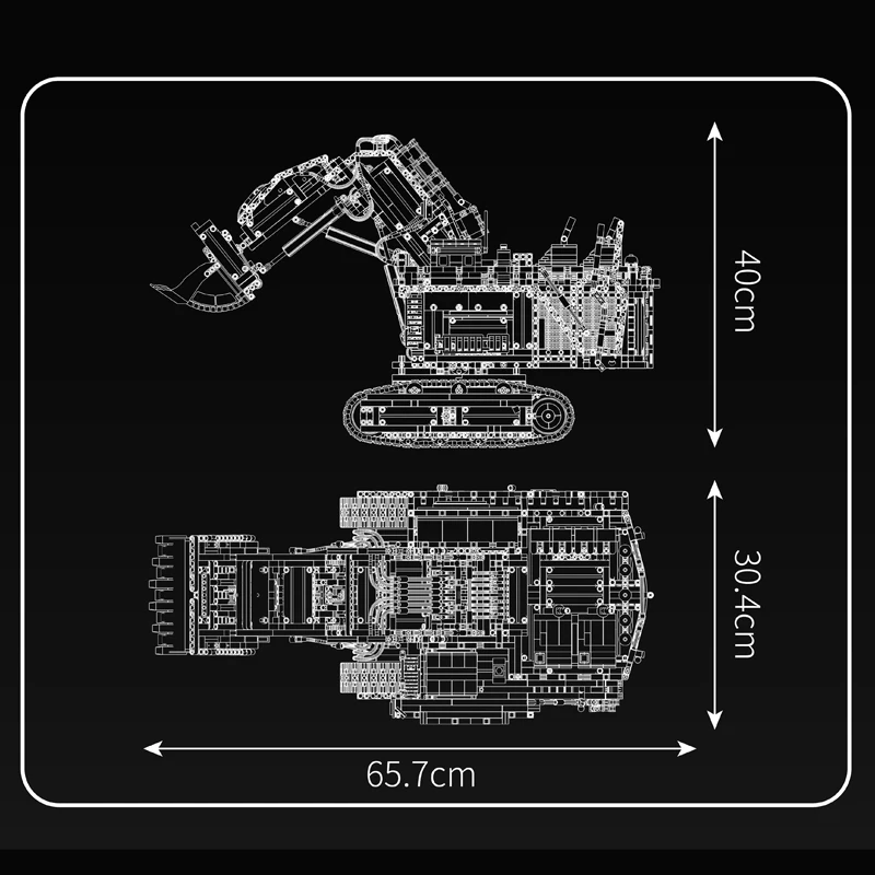 MOULD KING 17070 Liebherr R 9800 Mining Excavator Building Sets - 4,767 PCS - Image 6