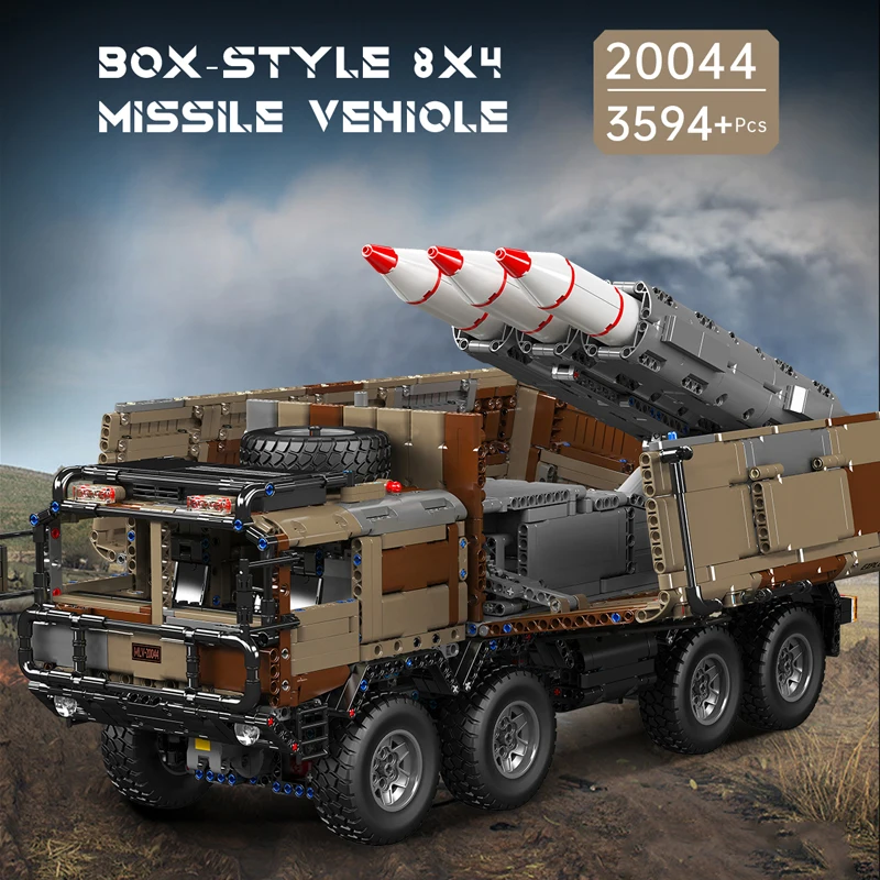 Mould King 20044 8x4 RC Missile Truck Military Building Set - 3,594 Pcs - Image 2