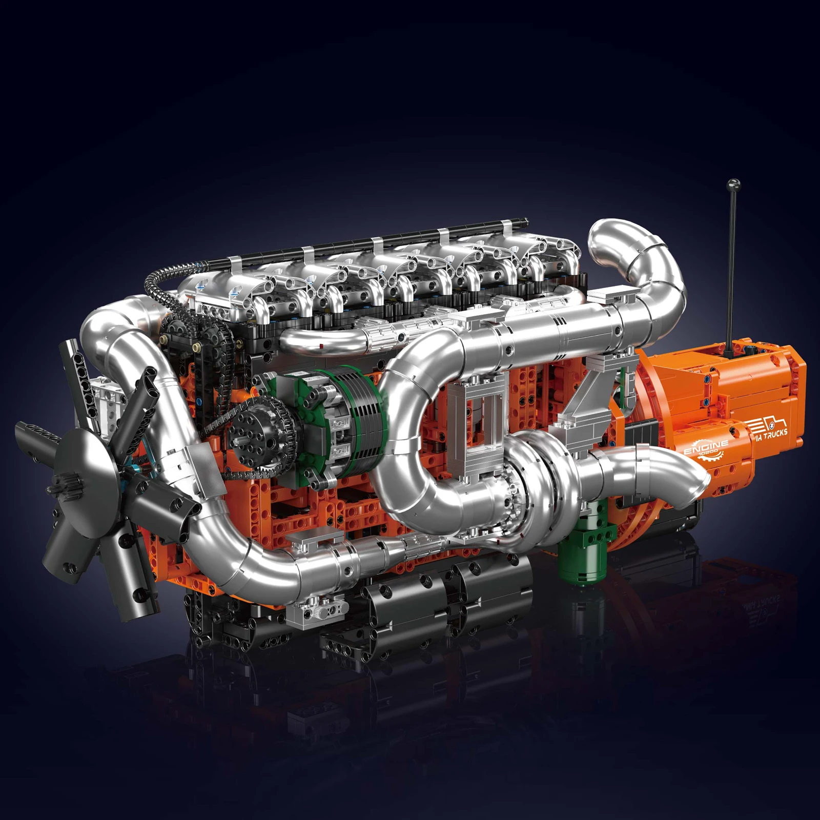 Mould King 10200 Inline-6 Truck Engine and Transmission Assembly Set | 3,236 Pieces - Image 2