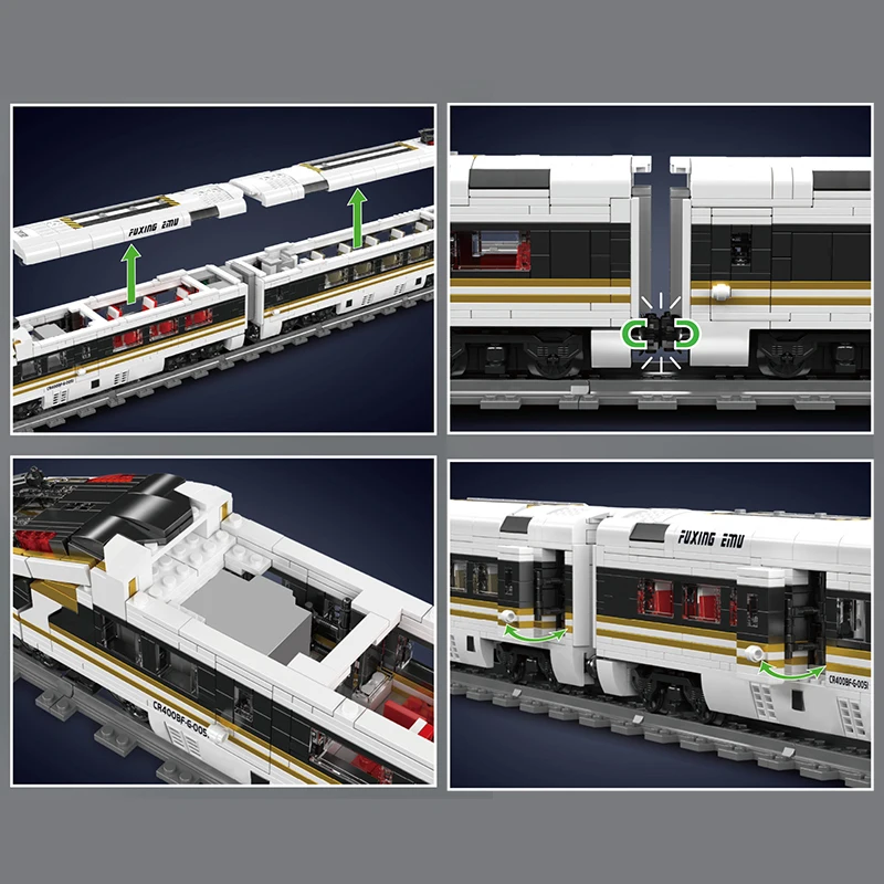 Mould King 12015 Fuxing EMU High-Speed Train Building Set | 2,117 Pcs - Image 4