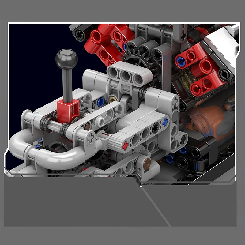 Mould King 10225 American Muscle Car V8 Engine with Gearbox Construction Kit | 855 Pieces - Image 4