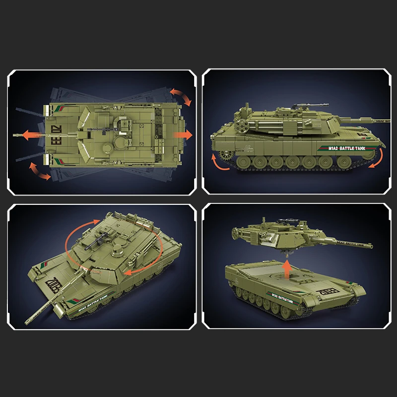 Mould King 20033 MIA2 Main Battle Tank Building Set | 1,168 Pcs - Image 5