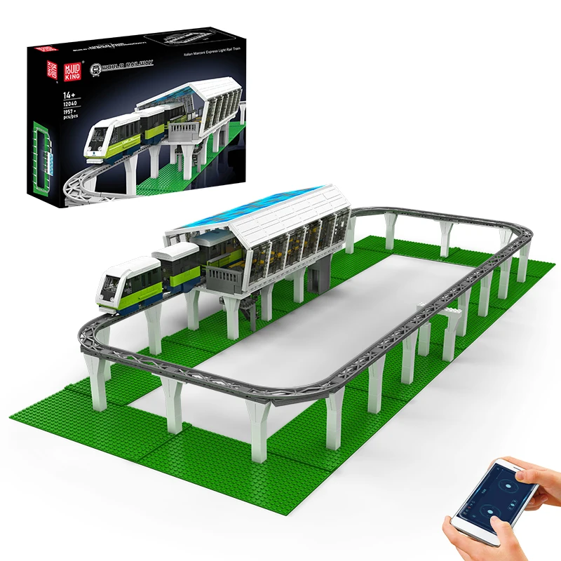 Mould King 12040 Italian Marconi Express Light Rail Train Building Set | 1,957 Pcs - Image 5