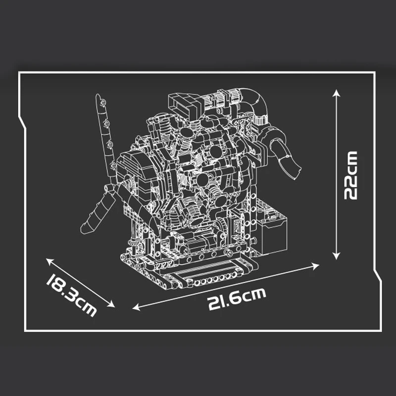 Mould King 10211 Radial Aviation Engine Construction Kit | 1,147 Pieces - Image 4
