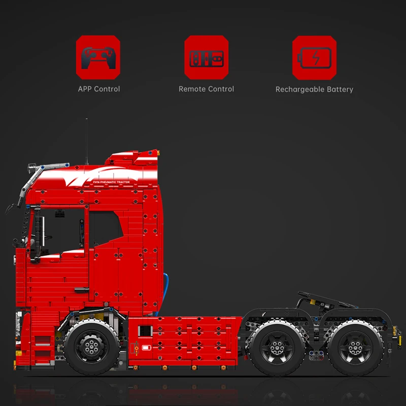 Mould King 19015 FH16 Remote Controlled Pneumatic Tractor Truck Building Set | 4,608 Pcs - Image 3