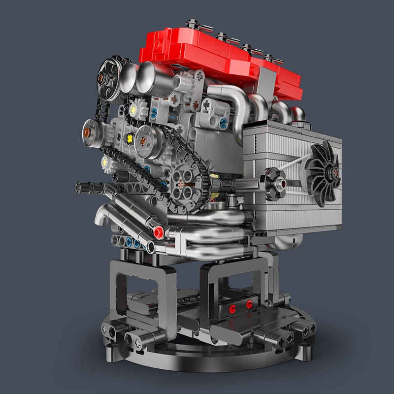 Mould King 10235 4G63T Turbocharged Inline-Four Engine Model Construction Kit | 811 Pieces - Image 3