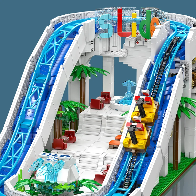 Mould King 11021 Electric Water Slide Construction Block Set | 2,088 Pieces - Image 2