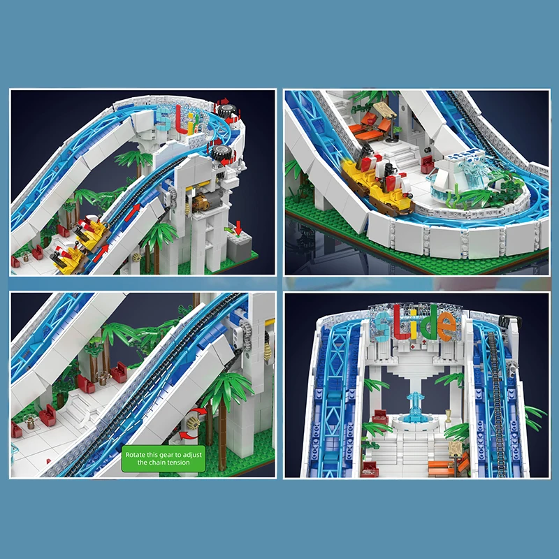 Mould King 11021 Electric Water Slide Construction Block Set | 2,088 Pieces - Image 4
