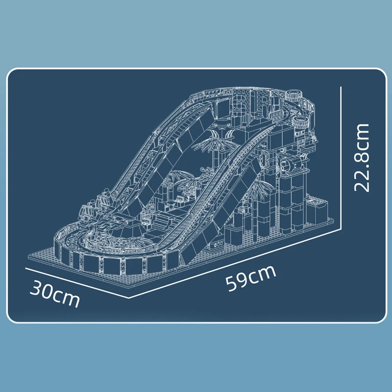 Mould King 11021 Electric Water Slide Construction Block Set | 2,088 Pieces - Image 5