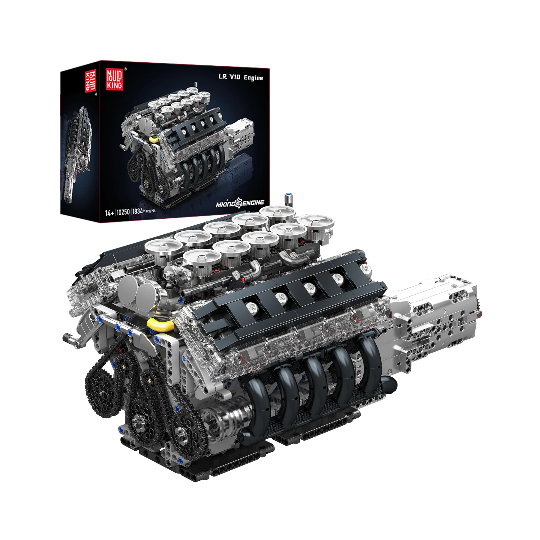 Mould King 10250 LFA V10 Engine Model Construction Kit | 1,834 Pieces