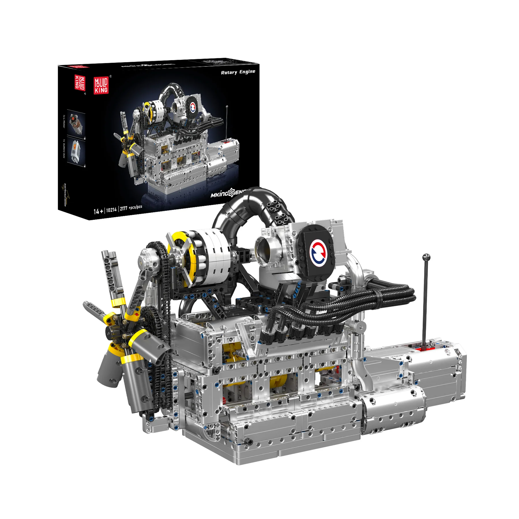 Mould King 10214 Motorized Wankel Rotary Engine Construction Kit | 2,177 Pieces