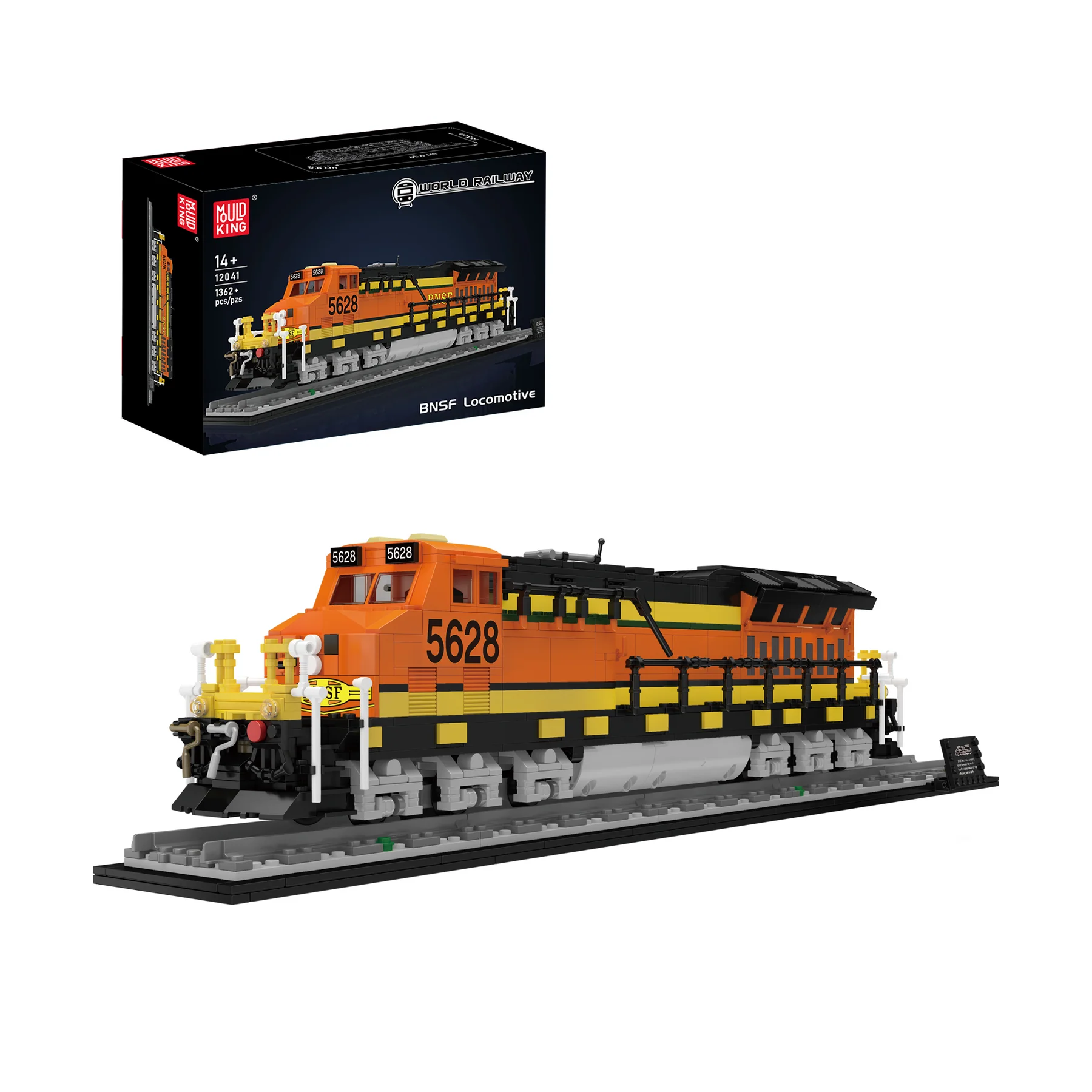 Mould King 12041 BNSF Railway Locomotive Construction Kit | 1,362 Pieces