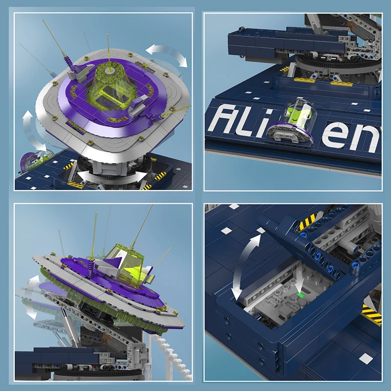 Mould King 11024 Alien UFO Launch Pad Building Set | 2,053 Pieces - Image 3