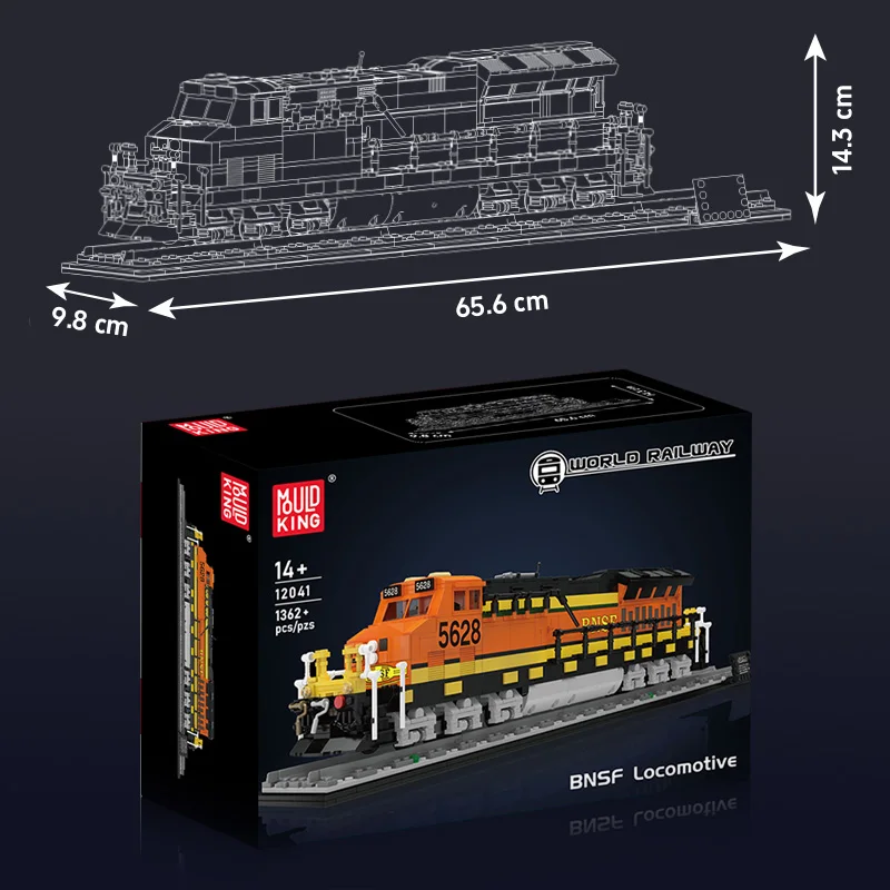 Mould King 12041 BNSF Railway Locomotive Construction Kit | 1,362 Pieces - Image 5