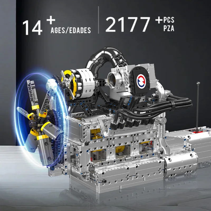 Mould King 10214 Motorized Wankel Rotary Engine Construction Kit | 2,177 Pieces - Image 2