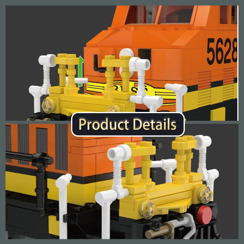 Mould King 12041 BNSF Railway Locomotive Construction Kit | 1,362 Pieces - Image 4