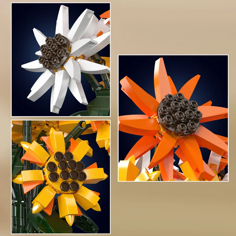 Mould King 24111 Sunflower Pot Plant Building Kit | 854 Pieces - Image 4