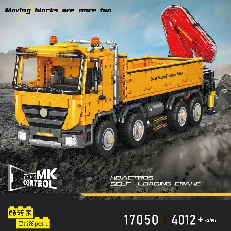 Mould King 17050 Remote Controlled Crane Truck Building Kit - 3,655-Pieces - Image 4