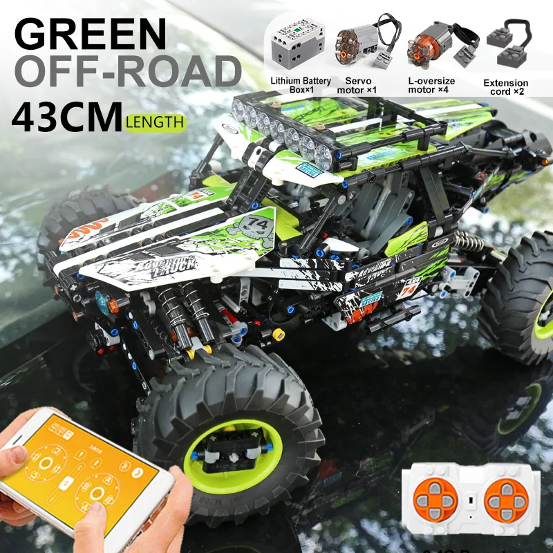 MOULD KING 18002 Green Hound 1:8 RC Off-Road Buggy Building Kit - Image 5