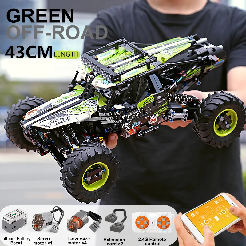 MOULD KING 18002 Green Hound 1:8 RC Off-Road Buggy Building Kit - Image 3