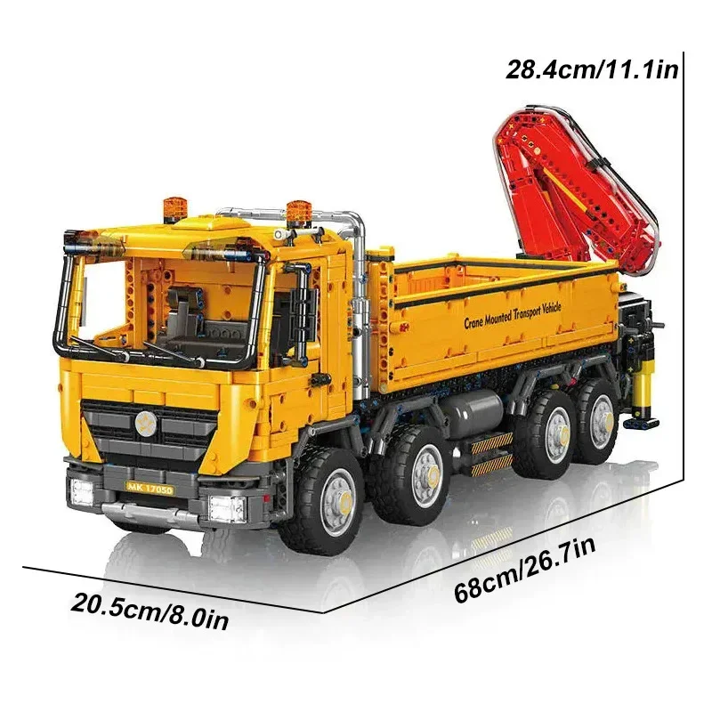 Mould King 17050 Remote Controlled Crane Truck Building Kit - 3,655-Pieces - Image 2