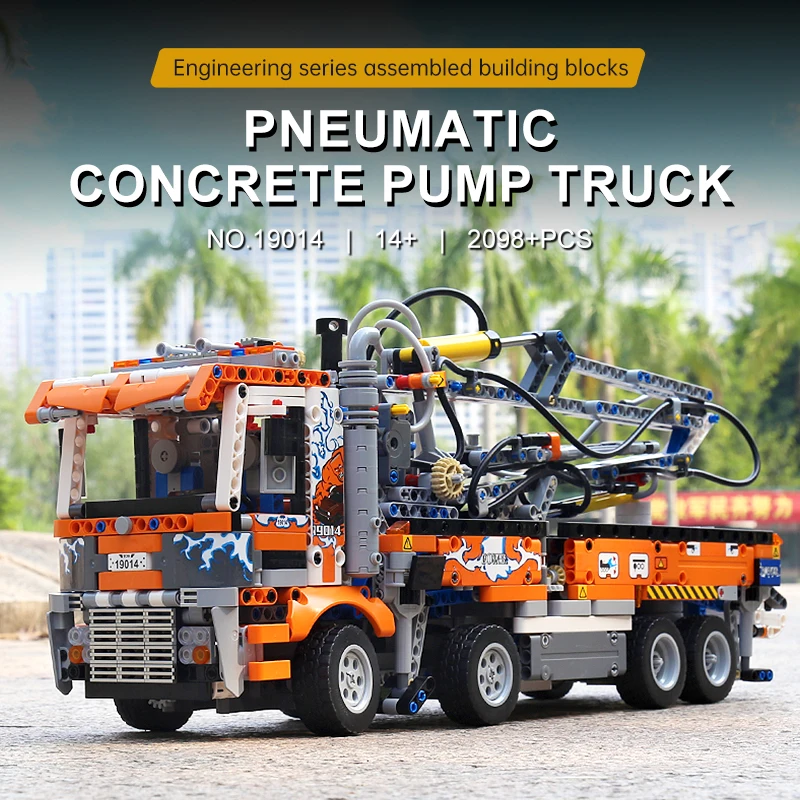 Mould King 19014 Pneumatic Concrete Pump Truck | 2,132 PCS - Image 5