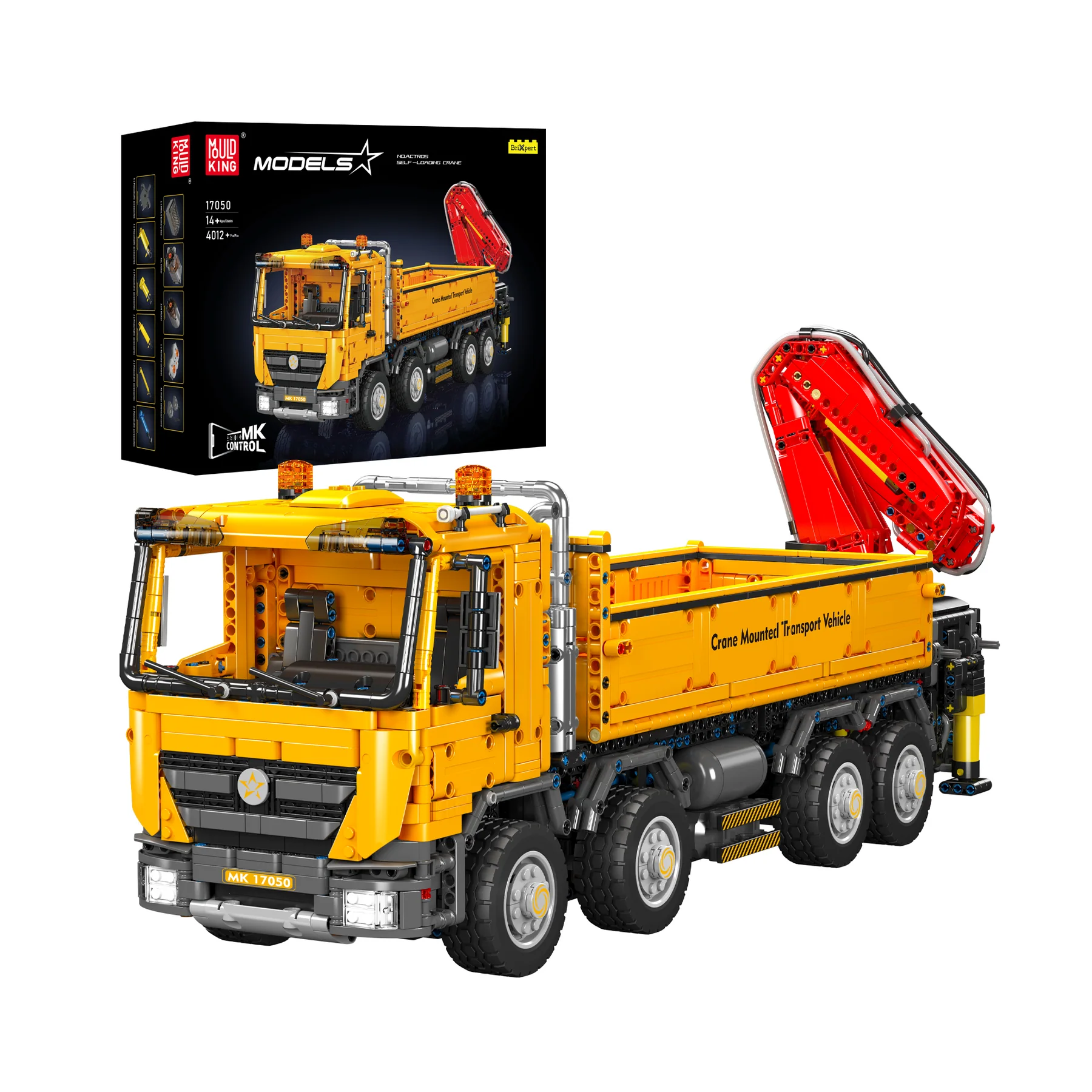 Mould King 17050 Remote Controlled Crane Truck Building Kit - 3,655-Pieces